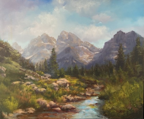 Mountain Grandeur 20x24 $1800 at Hunter Wolff Gallery